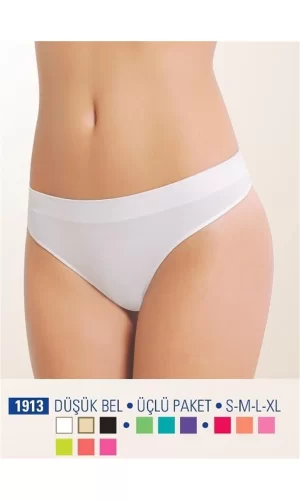 Nbb 1913 Düşük Bel Üçlü Paket Dikişsiz