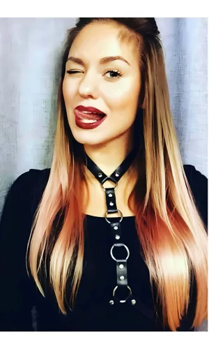 Parçalı Şık Deri Göğüs Harness - Brf307
