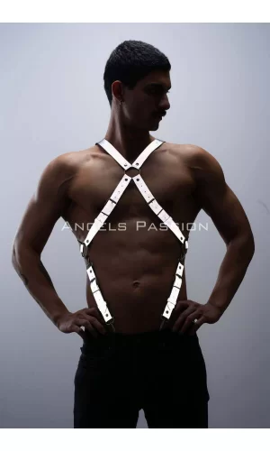 Reflektörlü (karanlıkta Parlayan) Pantolon Askısı, Reflektörlü Clubwear, Göğüs Harness - Brfm84