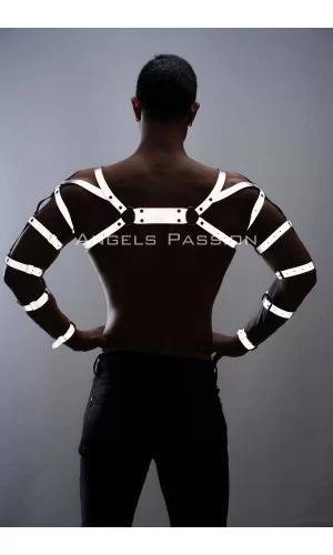 Reflektörlü (karanlıkta Yansıyan) Erkek  Bilek - Kol - Omuz Harness - Brfm5