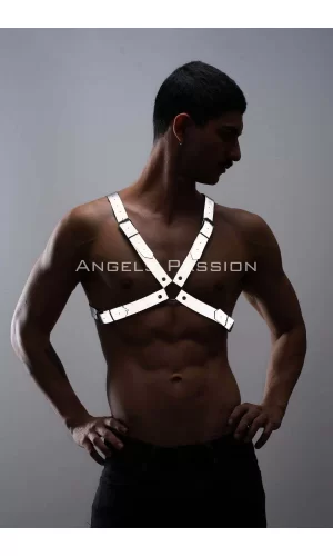 Reflektörlü (karanlıkta Yansıyan) Erkek  Göğüs Harness, Erkek  Parti Giyim - Brfm43