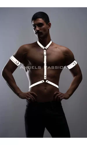 Reflektörlü Karanlıkta Yansıyan (reflektörlü) Erkek  Göğüs Ve Pazu Harness Takım - Brfm15