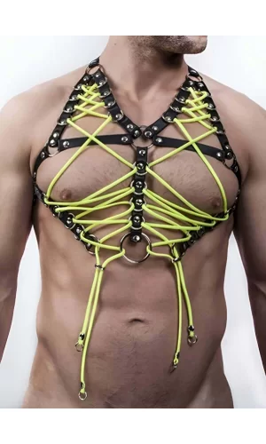 Seksi Erkek  Üst Lastik Harness - Brfm59