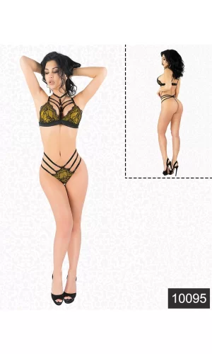 Seksi Sarı Lamine Jartiyer Takım