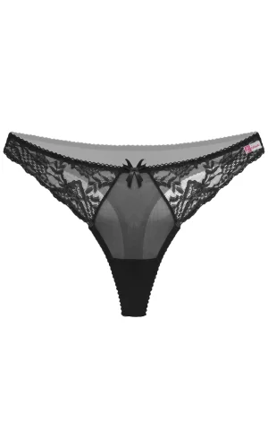 Siyah Dantelli Fantazi G String Külot