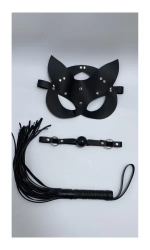Siyah Maske Ağız Topu,3lü Set