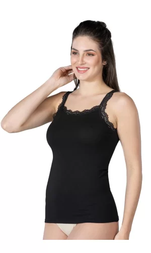 Siyah Mı Emay 1411 Modal Cotton Dantelli Atlet