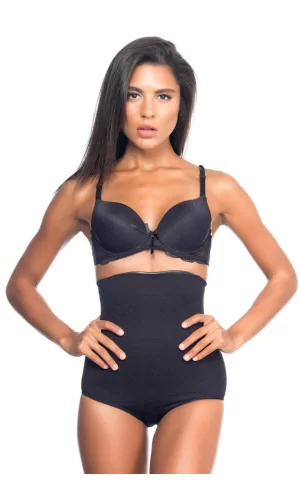 Siyah Mı Emay 2079 Yüksek Bel Desenli Double Slip Korse