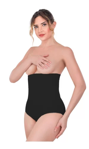 Siyah Mı Emay 2080 Yüksek Bel Çıtçıtlı Slip Korse