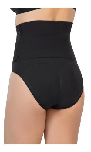 Siyah Mı Emay 2090 Önü Dantelli Yüksek Bel Slip Korse