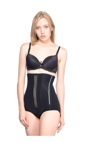 Siyah Mı Emay 2886 Yüksek Bel Tül Slip Lazer Korse