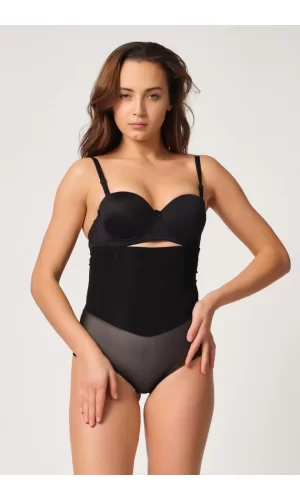 Siyah Mı Emay 2945 Tül Karyokalı Slip Lazer Korse