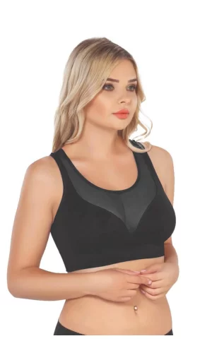 Siyah Mı Emay 4028 Seamless Tül Toparlayıcı Büstiyer