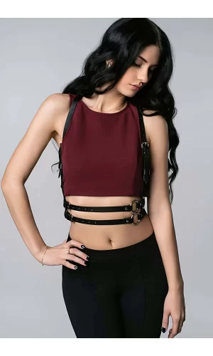 T-shirt Üzeri Seksi Deri Aksesuar - Brf210