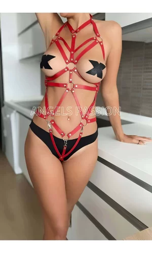 Tam Vücut Deri Harness -  Sexy Harness - Brf316