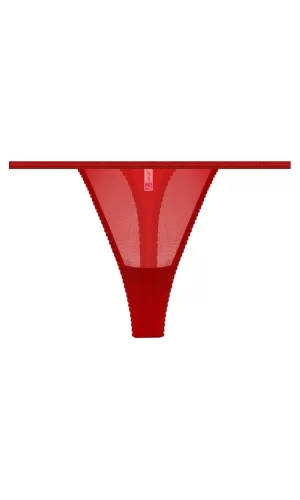 Transparan Kırmızı Kadın Fantezi String Tanga