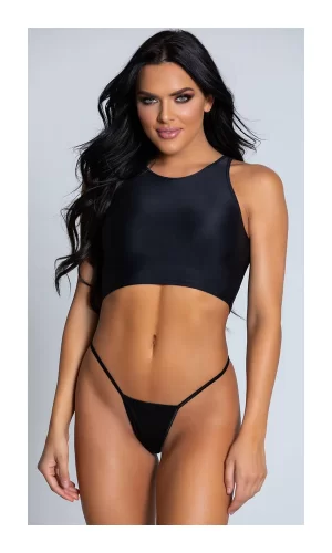 Tül Siyah Tanga String