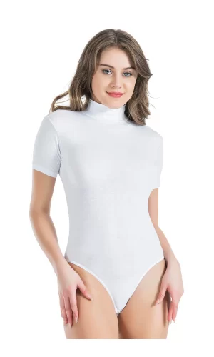 Yarım Kol Boğazlı Çıtçıtlı Kadın Body 325