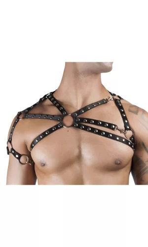 Zımba Detaylı Seksi Erkek  Üst Harness - Brfm66