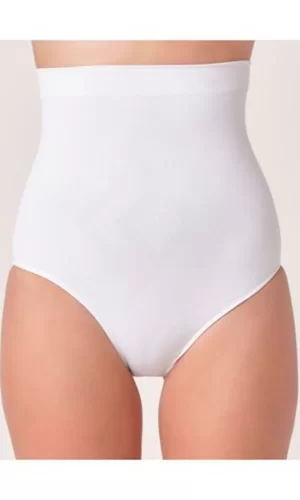 Beyaz Kadın Dikişsiz Slip Korse - 780