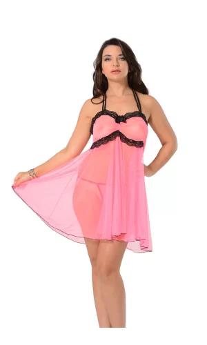 Pembe Tül Gecelik - 662