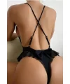 Siyah Fırfırlı Bodysuit Pr66000