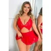 Kırmızı  Valentines Tasarım Gecelik 68666