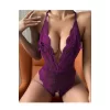 Mor özel Bölgesi ve Sırtı Açık Babydoll Seksi Gecelik 66046