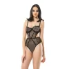 Siyah Dantelli Bodysuit - 623s