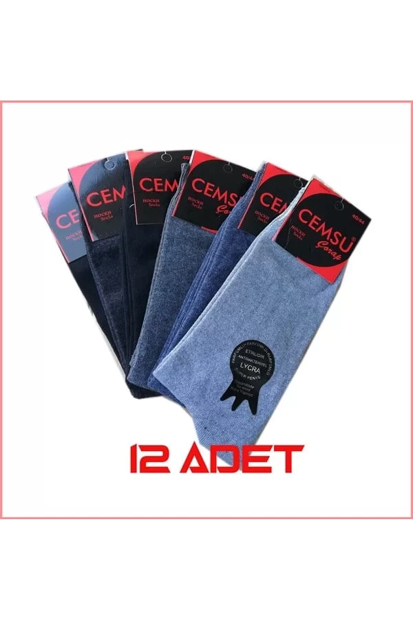 Cemsu Erkek  Çorabı 12 Adet