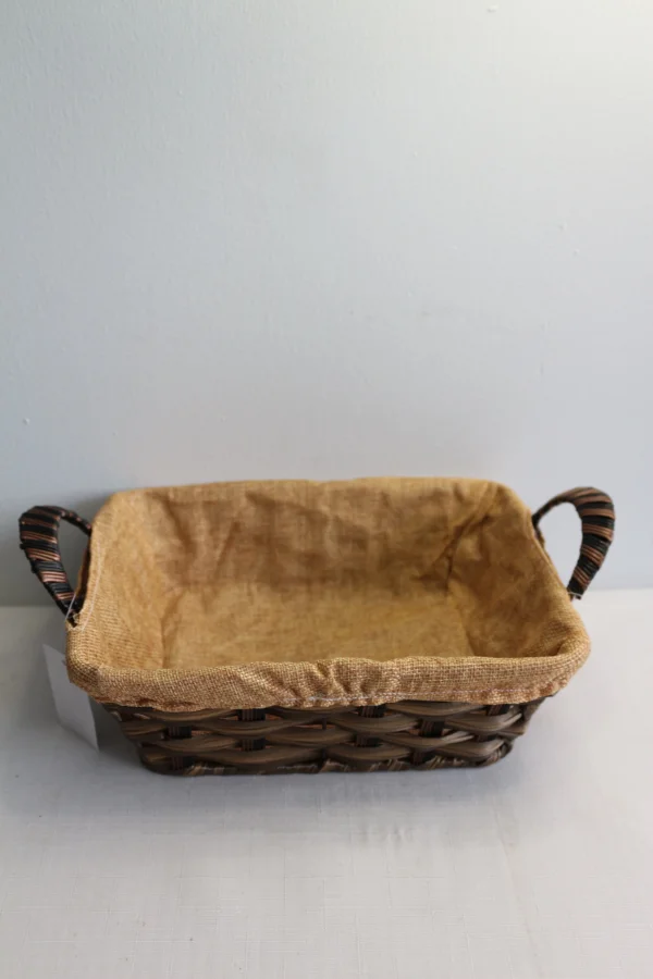 Clk Dıkdörtgen Kumaslı Hasır Sepet 24*25*8,5 1045