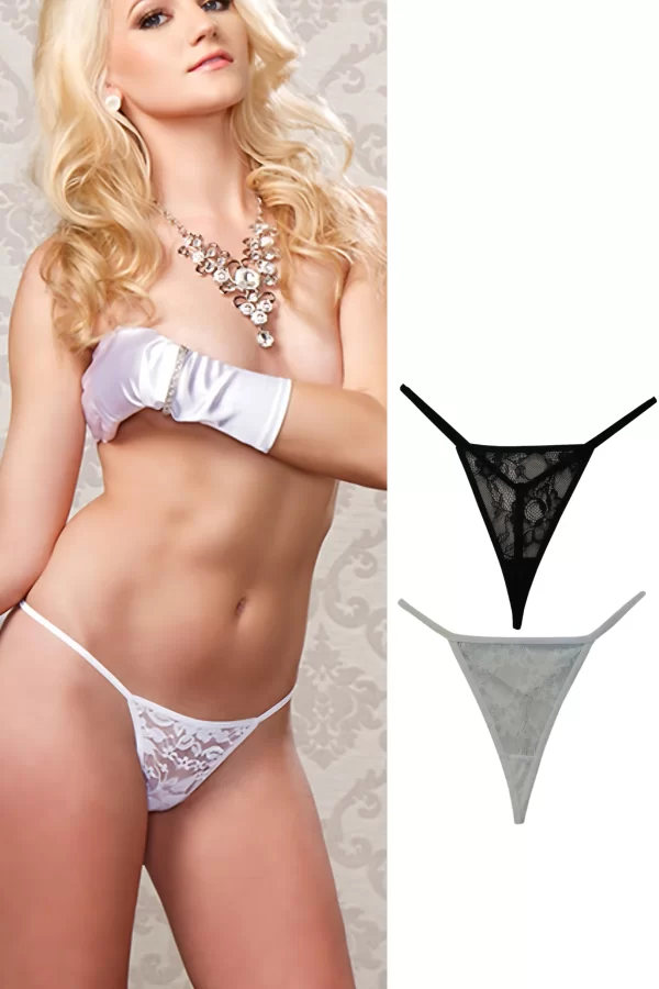 Dantelli Fantezi Tanga Külotmodellerimizmodellerimiz 83028-2li