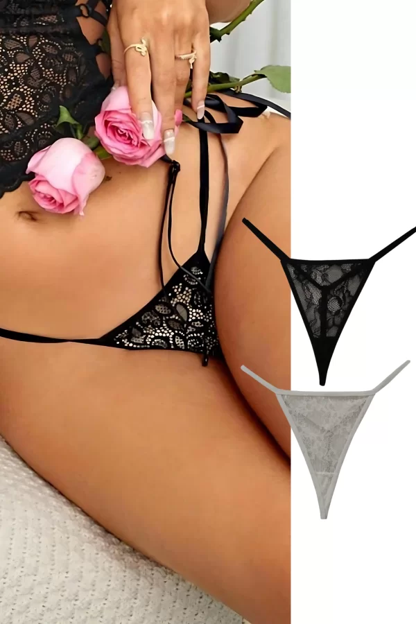 Dantelli Fantezi Tanga Külotmodellerimizmodellerimiz 83028-2li