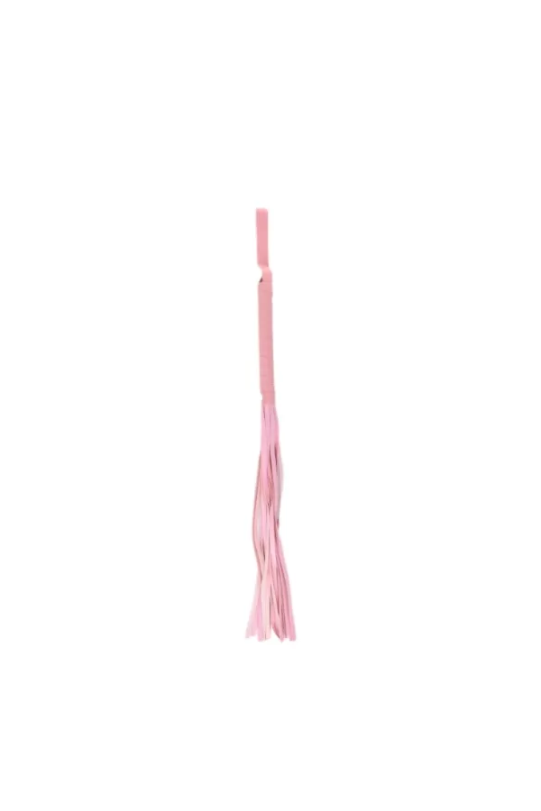 Deri Pembe Harnes Fantazi 7li Kelepçe Kırbaç Fetiş Seti