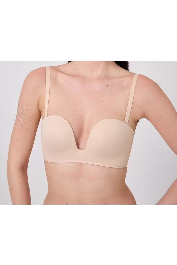 Freshness Msf05 Destekli V Dekolte Lazer Kesim Sütyen