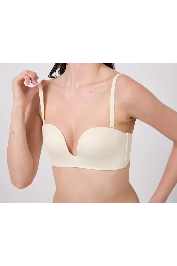 Freshness Msf05 Destekli V Dekolte Lazer Kesim Sütyen