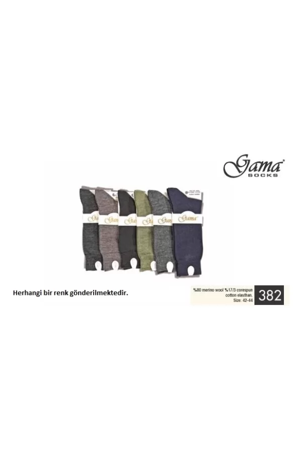 Gama 382 Erkek  Merinos Yün Çorap