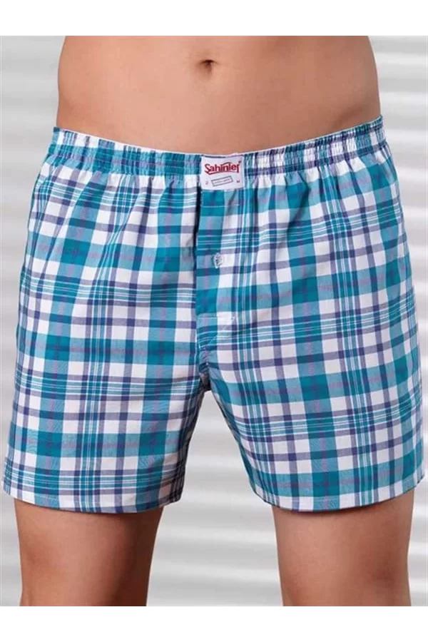 Şahinler Ekose Boxer Desenli E090