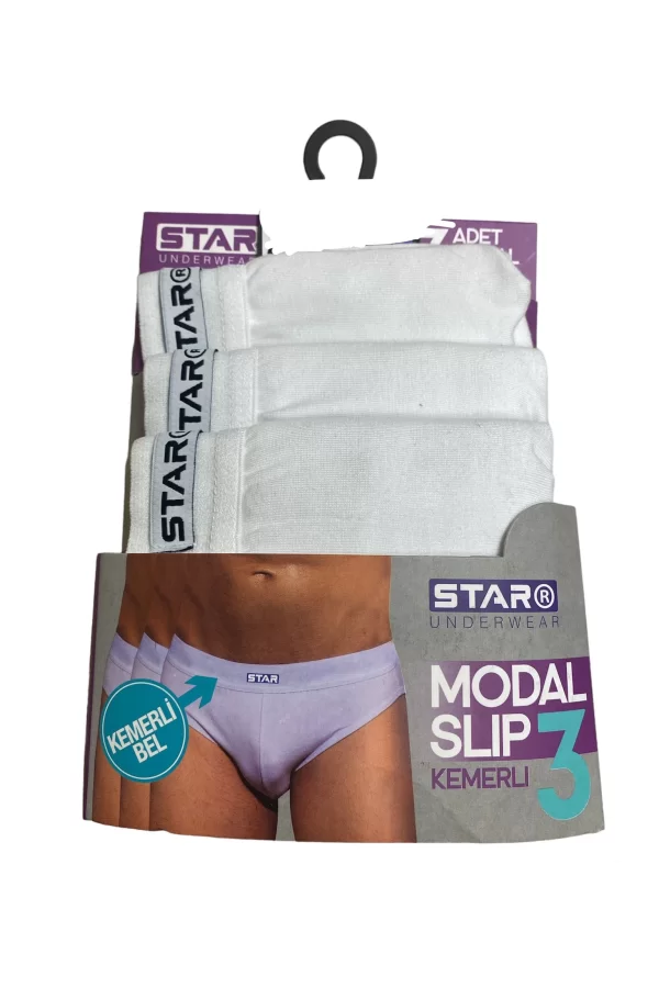 Star 109 Erkek  3lü Modal Slip