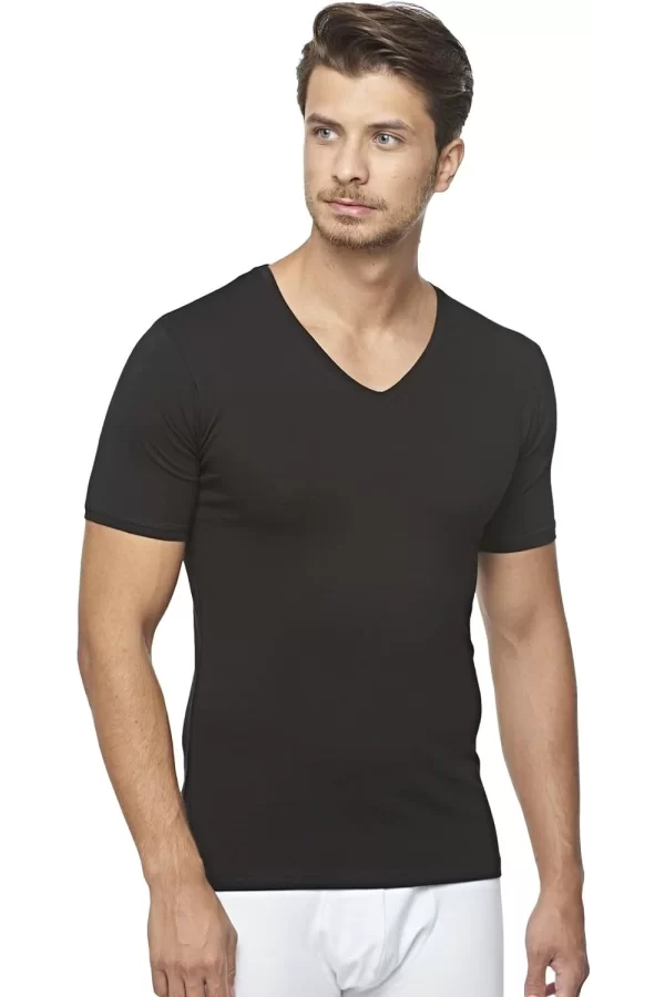 Star 206 Modal Yarım Kol V-yaka T-shirt Atlet