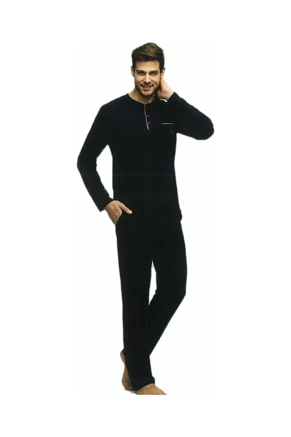 Us Polo 17384 Erkek  Uzun Kol Pijama Takımı