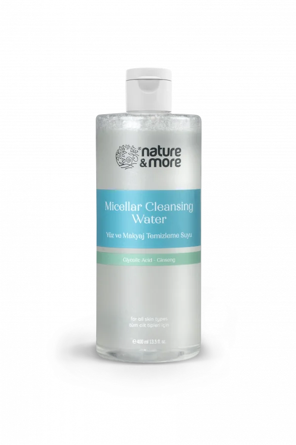 Nature More Yüz ve Makyaj Micellar Temizleme Suyu Glycolic Acid & Gingseng 400ML