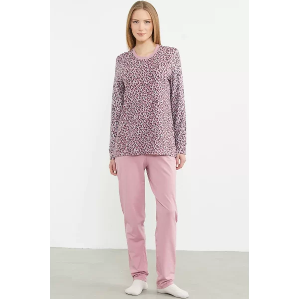 Sementa 76413 Leopar Kombinli Pijama Takımı