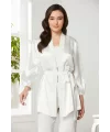 Pierre Cardin 2050 Kadife Saten 3lü Kadın Croplu Pijama Takımı