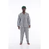 4007 Uzun Kol Çizgili Gaffur Erkek  Pijama Takım