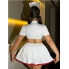 Luz&Pos Arias Closet Büyük Beden Beyaz Bolerolu Fantezi Hemşire Kostümü