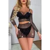 New Dreams 4045 Taşlı Fileli İkili Vücut Çorabı