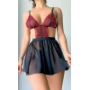 Tül Mini Fantezi Babydoll Takım