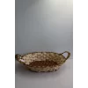 Yaldızlı Hasır Ekmek Sepeti Oval
