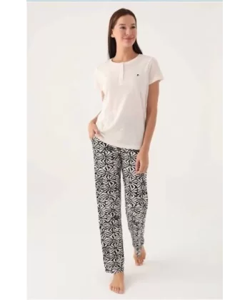 Pierre Cardin 8788-s Kadın Kısa Kol Pijama Takımı